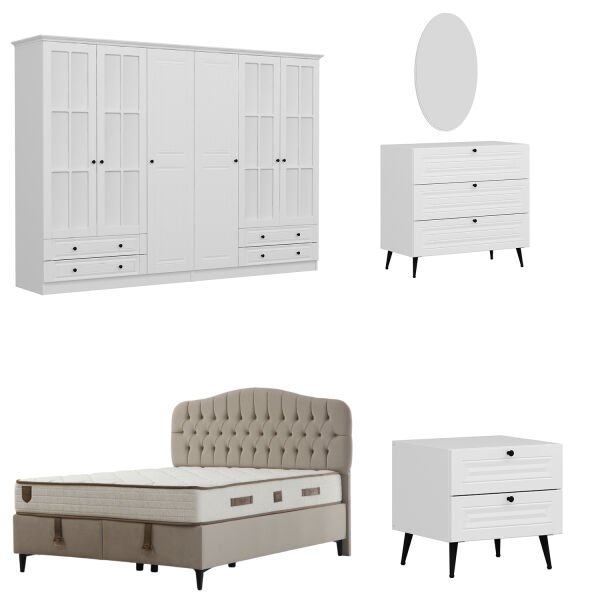 İlkbahar Yatak Odası Takımı - Beyaz
