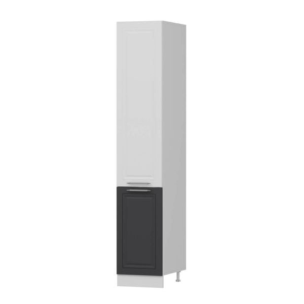 MİNAR 45 CM MUTFAK BOY DOLABI BEYAZ ANTRASİT D45-MCBA1