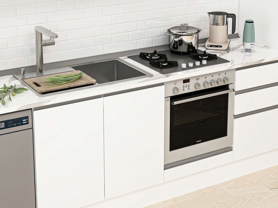 Alvinka 370X222 Cm High Gloss Mutfak Dolabı Mbb-E80B40S50-2 High Gloss | Beyaz - Suntalam