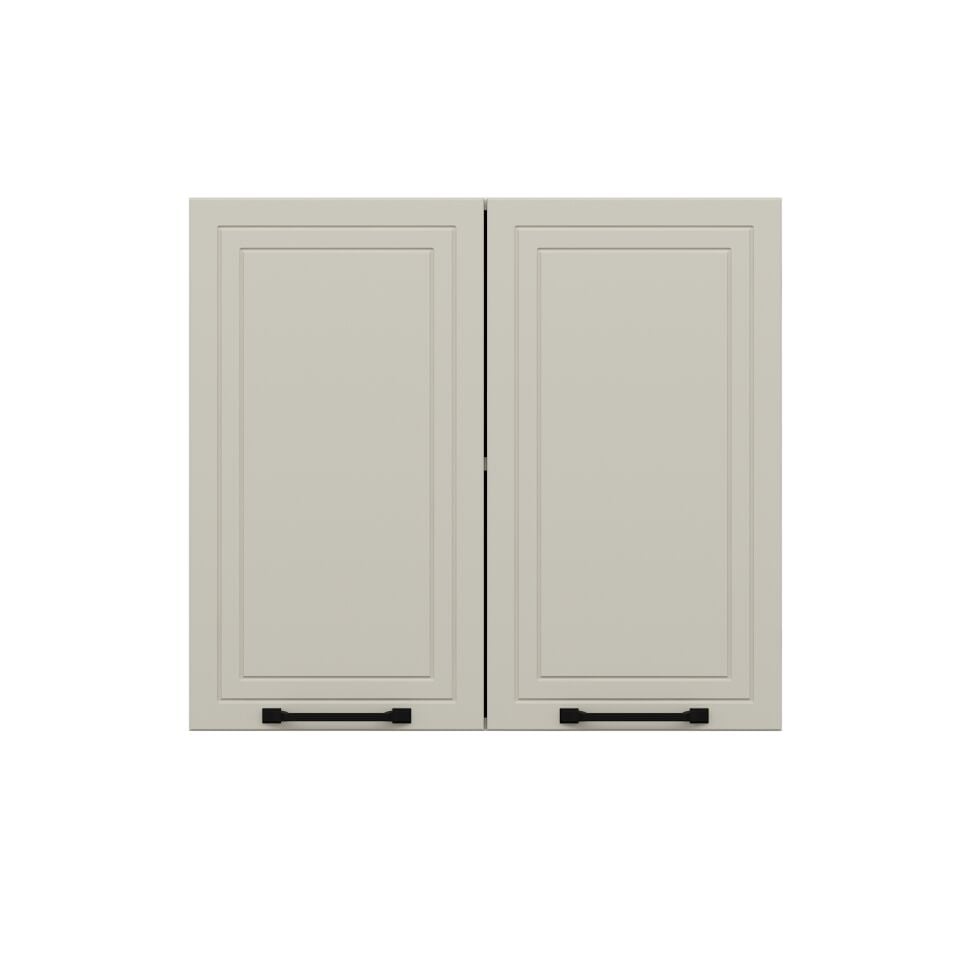 Alvinka Mutfak Modül Mbr_A Üst 2Dk1R 80-H72Cm Dolap Beyaz Kumtaşı Mdf