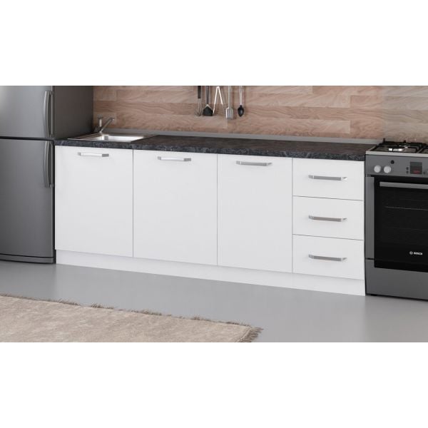 Minar 215 Cm Mutfak Dolabı Beyaz 215-B2-Alt Modül