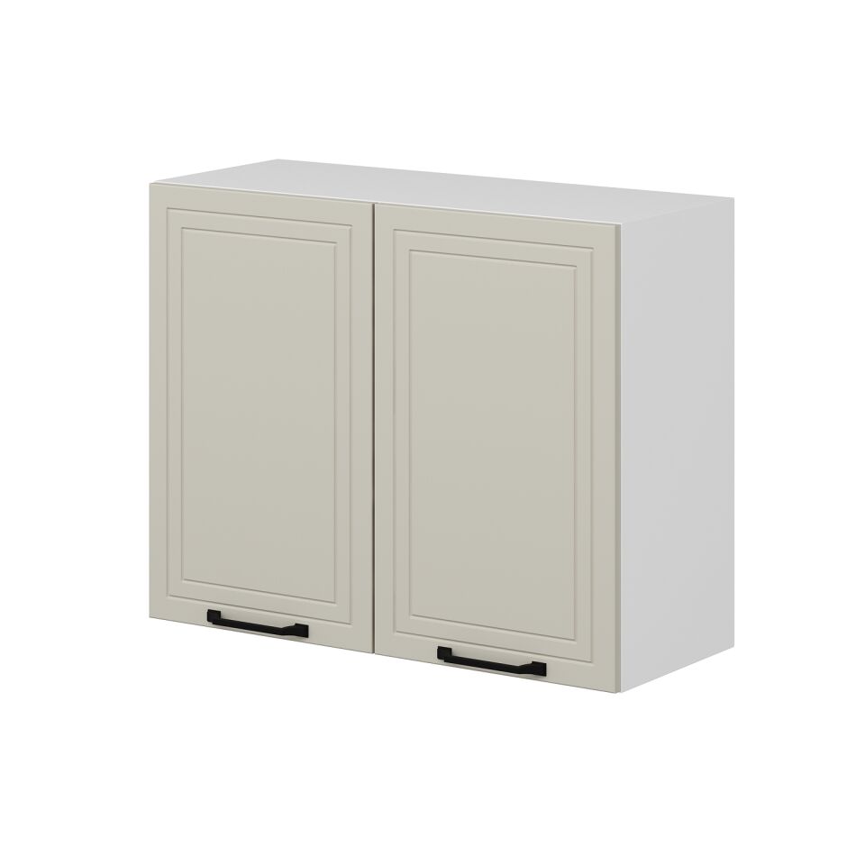 Alvinka Mutfak Modül Mbr_A Üst 2Dk1R 90-H72Cm Dolap Beyaz Kumtaşı Mdf
