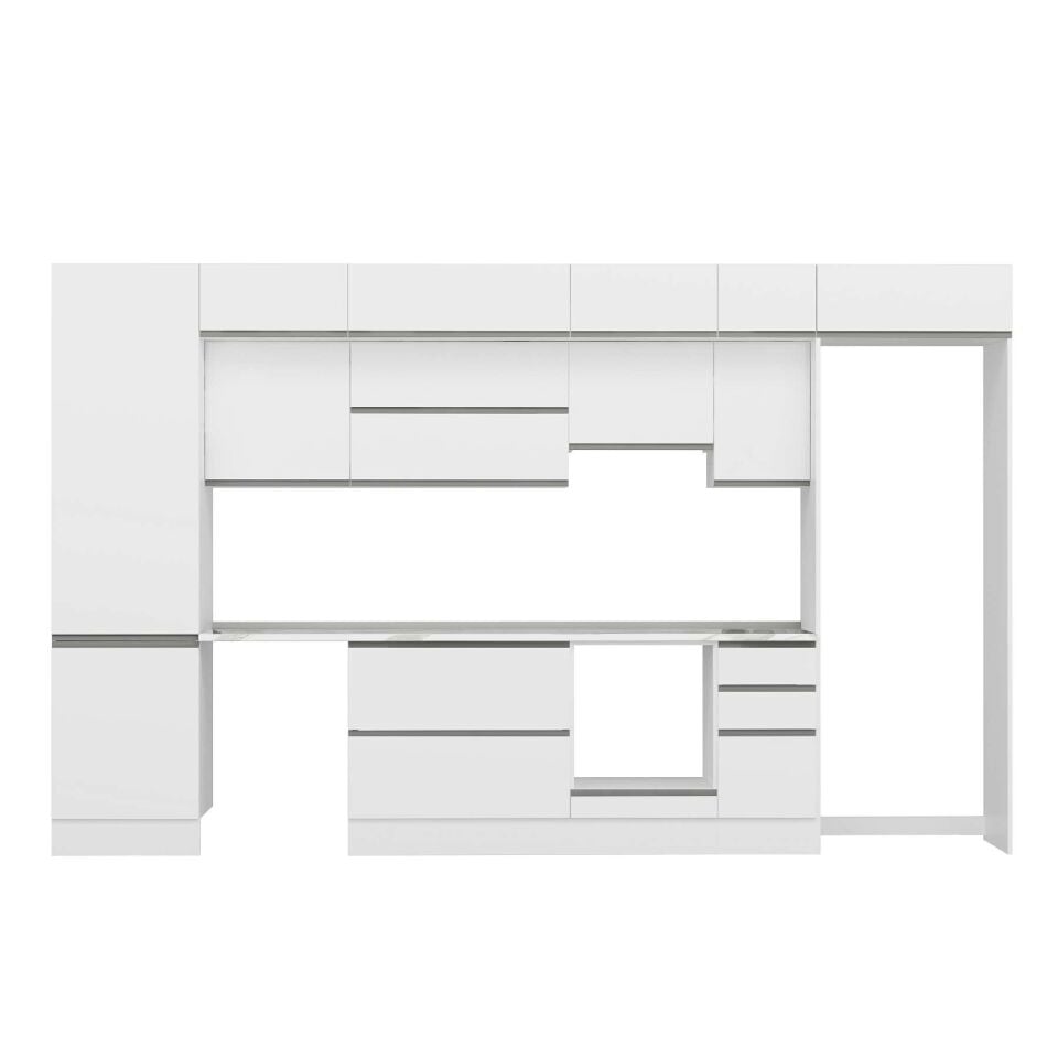 Alvinka 380X240 Cm High Gloss Mutfak Dolabı Mbb-E80B60S40-1