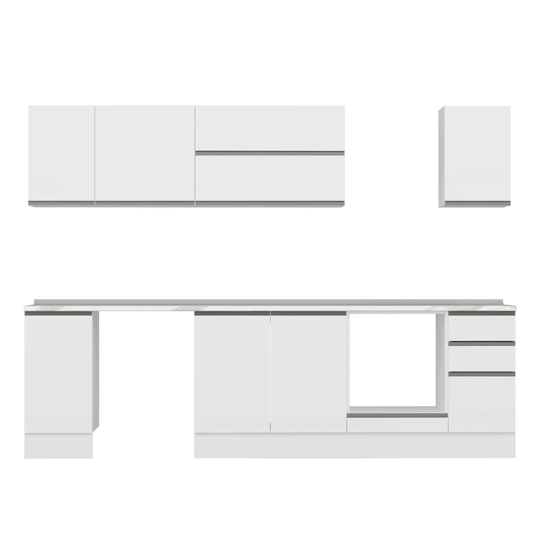 Alvinka 280X210 Cm High Gloss Mutfak Dolabı M-E80S40S40-2 High