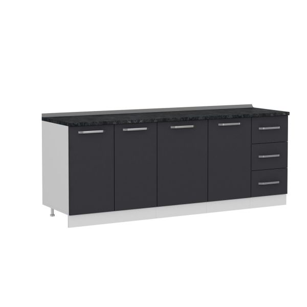 Minar 215 Cm Mutfak Dolabı Beyaz Antrasit 215-A1-Alt Modül