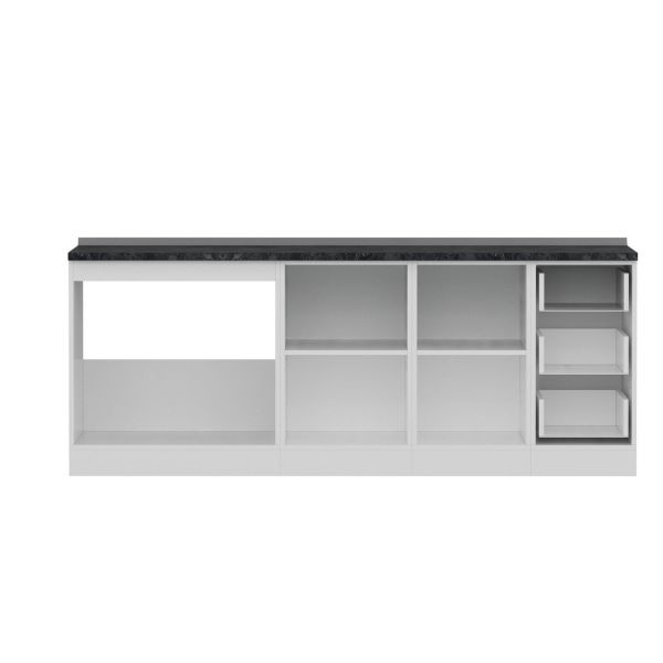 Minar 215 Cm Mutfak Dolabı Beyaz Antrasit 215-A1-Alt Modül