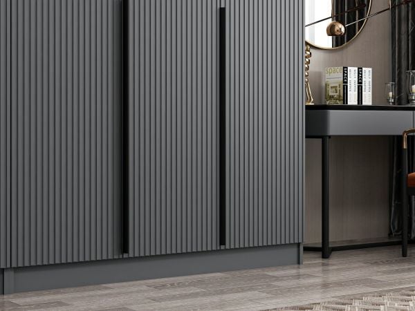 Kale Plus 5 Mebran Kapaklı 2Ç Dolap Antrasit Mebran