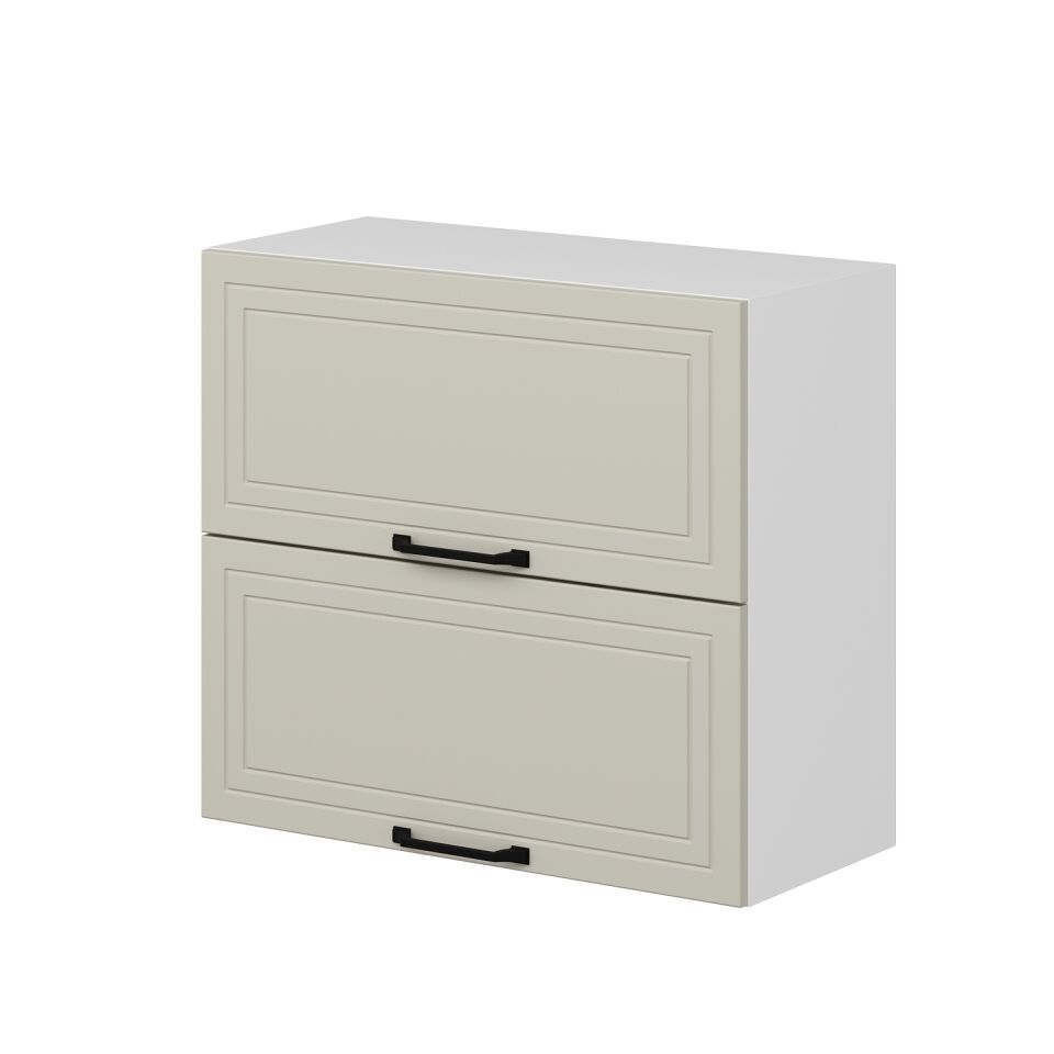 Alvinka Mutfak Modül Mbr_A Üst 2Yk1R 80-H72Cm Dolap Beyaz Kumtaşı Mdf