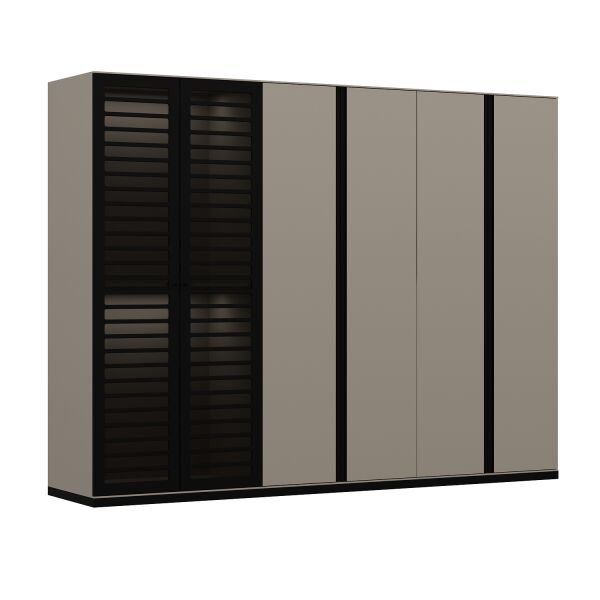 Star 6 Kapaklı Mbrn Dolap Soft- Kumtası Siyah