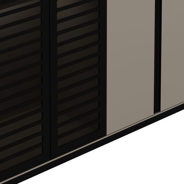 Star 6 Kapaklı Mbrn Dolap Soft- Kumtası Siyah