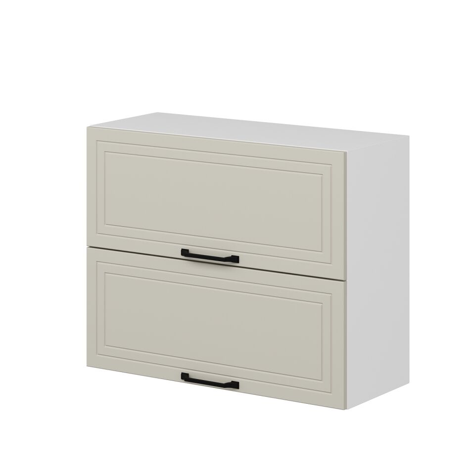 Alvinka Mutfak Modül Mbr_A Üst 2Yk1R 90-H72Cm Dolap Beyaz Kumtaşı Mdf