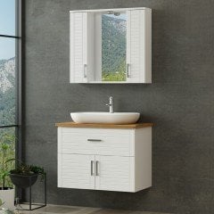Vera Banyo Dolabı 85Cm As2K1Ç+2K1A+Tzg Beyaz