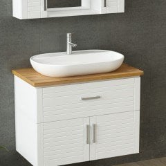 Vera Banyo Dolabı 85Cm As2K1Ç+2K1A+Tzg Beyaz