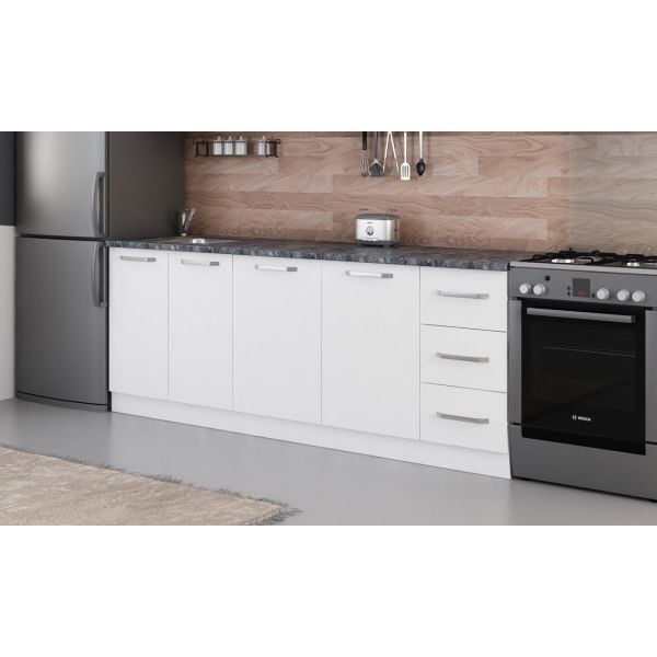 Minar 220 Cm Mutfak Dolabı Beyaz 220-B2-Alt Modül