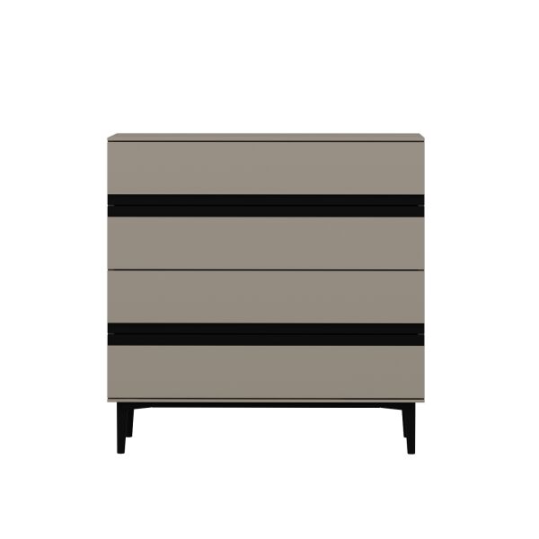 Star Şifonyer 4C Soft - Kumtası Siyah