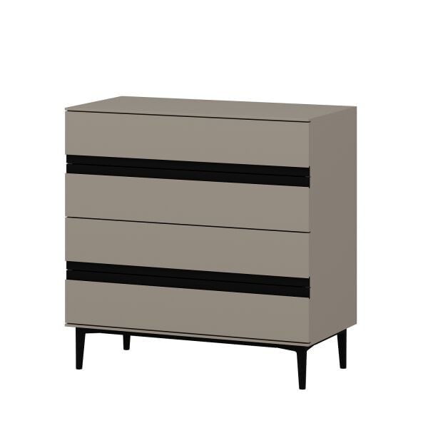 Star Şifonyer 4C Soft - Kumtası Siyah