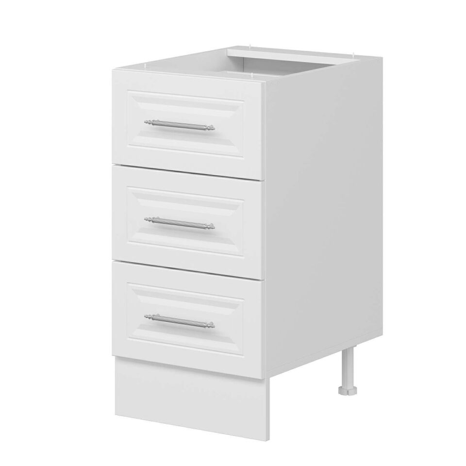 Alvinka Mutfak Modül Mbr_C Alt 3Ç 45Cm Dolap Beyaz Beyaz Mdf
