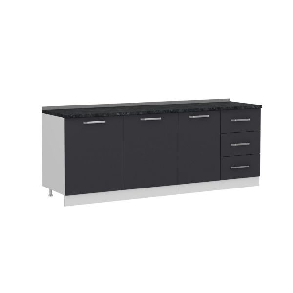 Minar 220 Cm Mutfak Dolabı Beyaz Antrasit 220-A1-Alt Modül