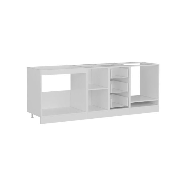 Minar 220 Cm Mutfak Dolabı Beyaz Antrasit 220-A4-Alt Modül