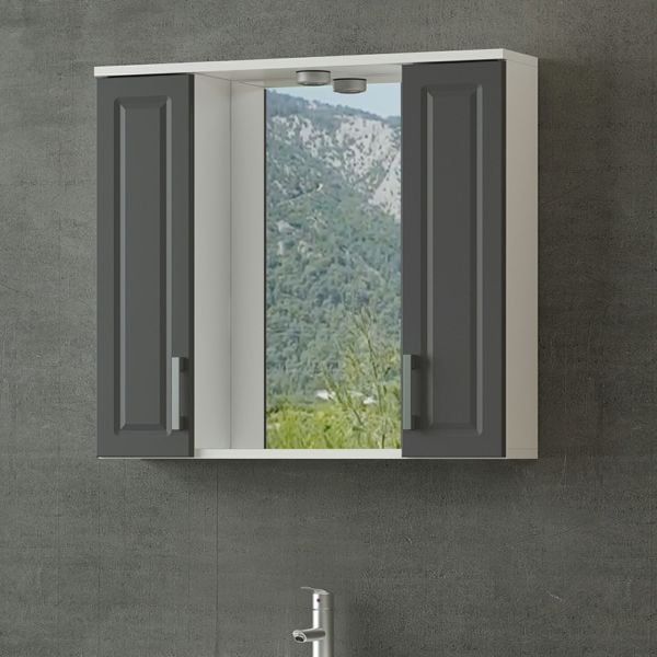 Minar Banyo Dolabı Üst 85Cm 2K1A Beyaz