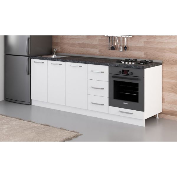 Minar 225 Cm Mutfak Dolabı Beyaz 225-B3-Alt Modül