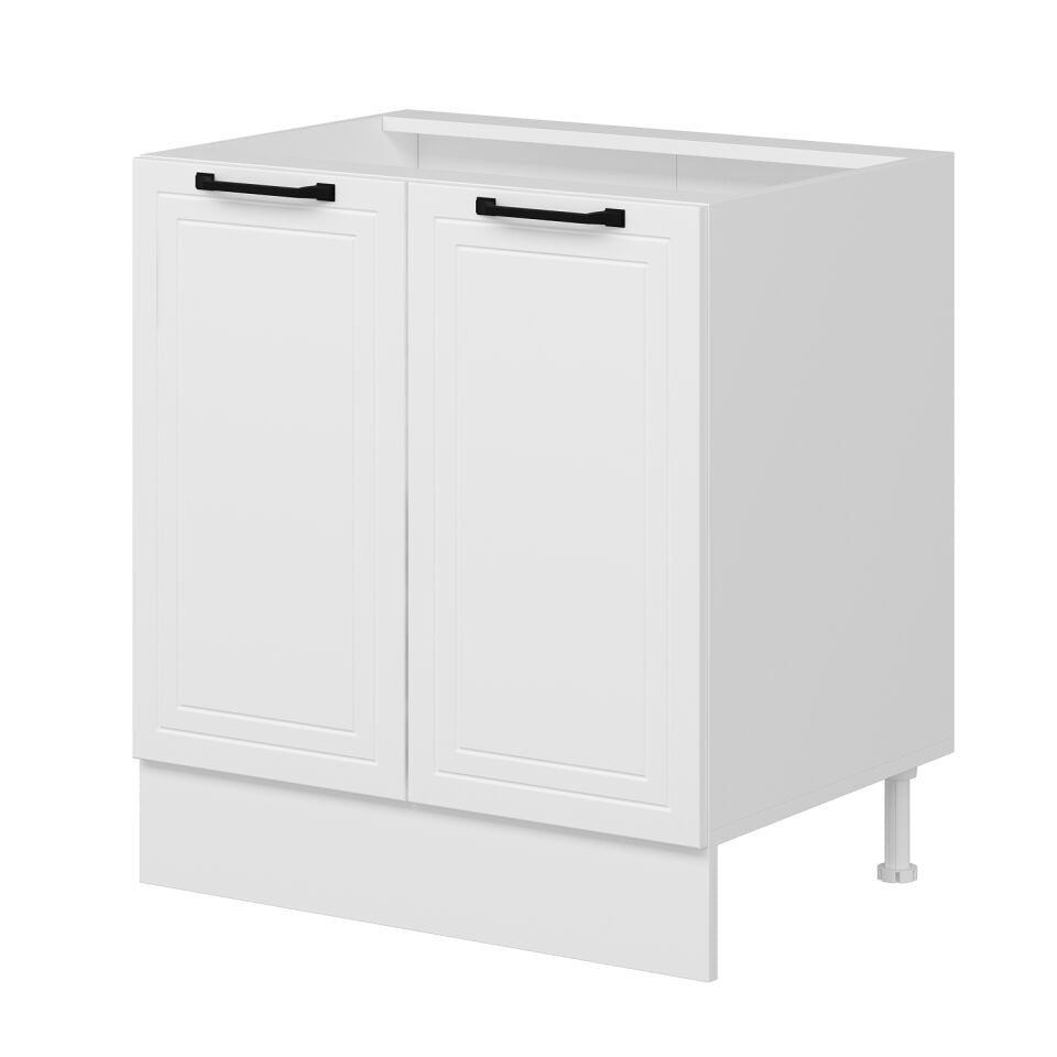 Alvinka Mutfak Modül Mbr_A Alt 2K1R 80Cm Dolap Beyaz Beyaz