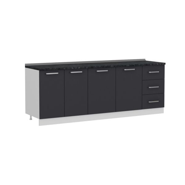 Minar 225 Cm Mutfak Dolabı Beyaz Antrasit 225-A1-Alt Modül