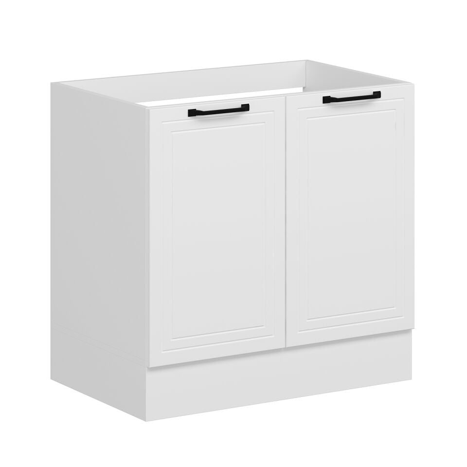 Alvinka Mutfak Modül Mbr_A Alt 2K 90Cm Evye Dolap Beyaz Beyaz