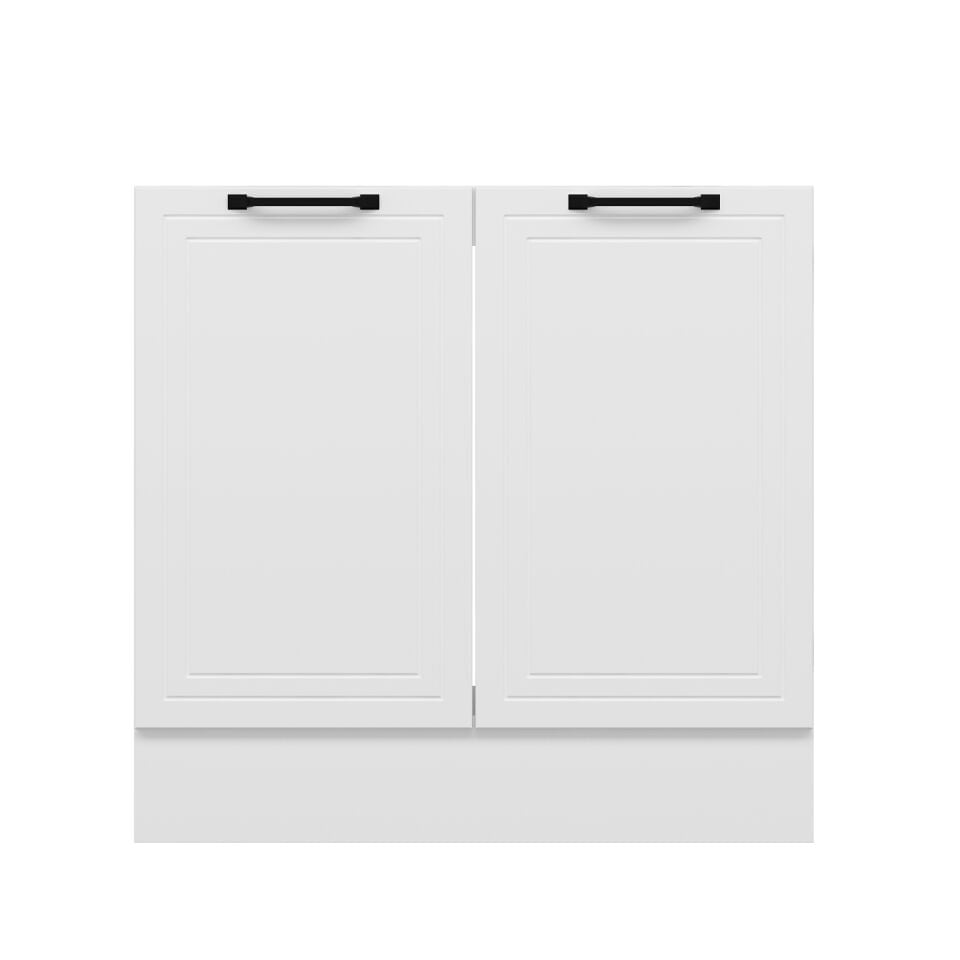 Alvinka Mutfak Modül Mbr_A Alt 2K 90Cm Evye Dolap Beyaz Beyaz