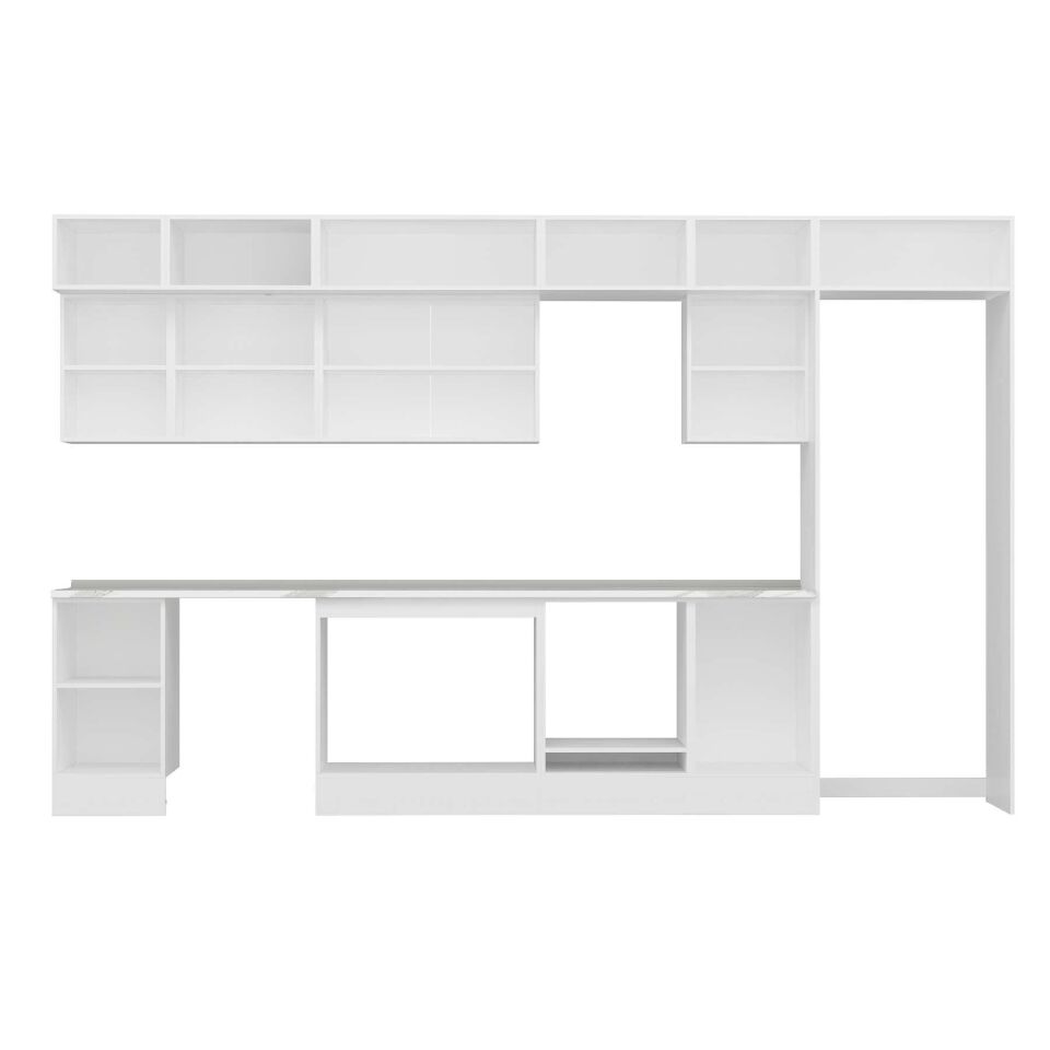 Alvinka 385X240 Cm Klasik Mebran Mutfak Dolabı Mb-E90S45S50-2 Mebran | Kumtaşı - Suntalam