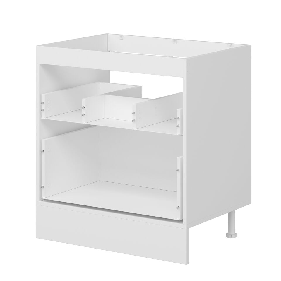 Alvinka Mutfak Modül Mbr_A Alt 2Ç 80Cm Evye Dolap Beyaz Beyaz