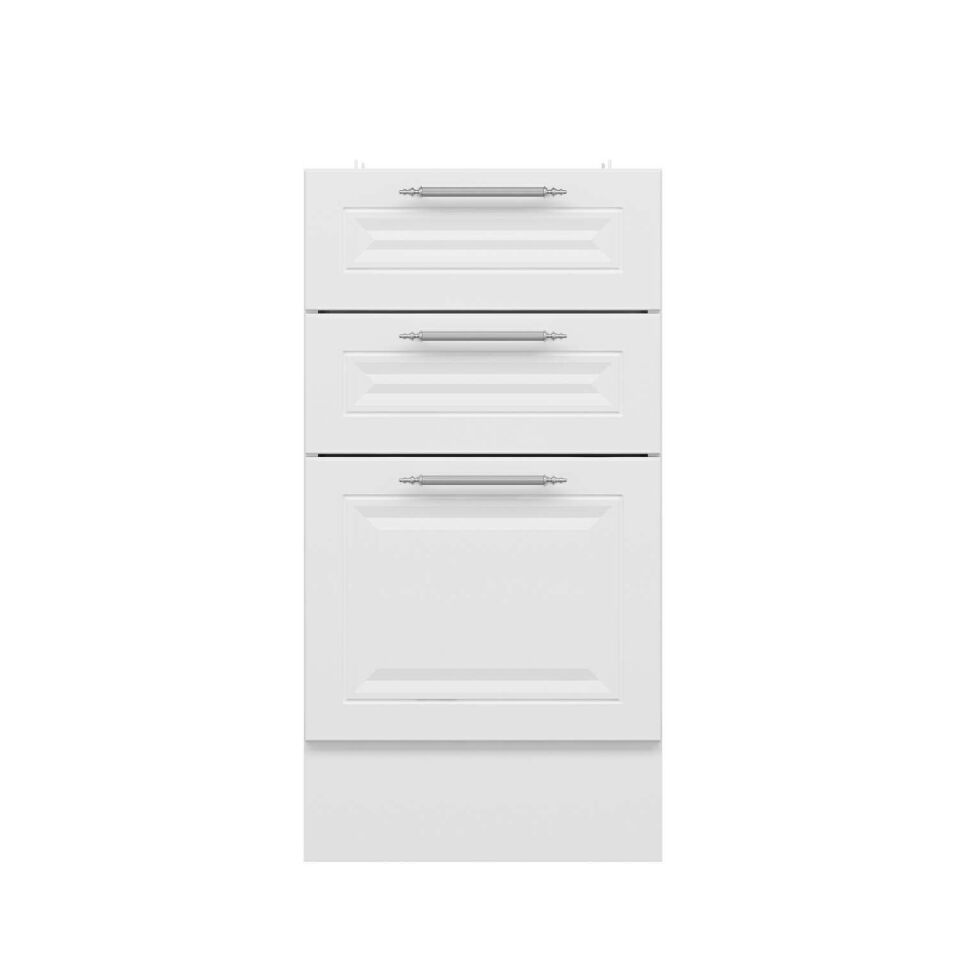 Alvinka Mutfak Modül Mbr_C Alt 3Ç1B2K 45Cm Dolap Beyaz Beyaz Mdf
