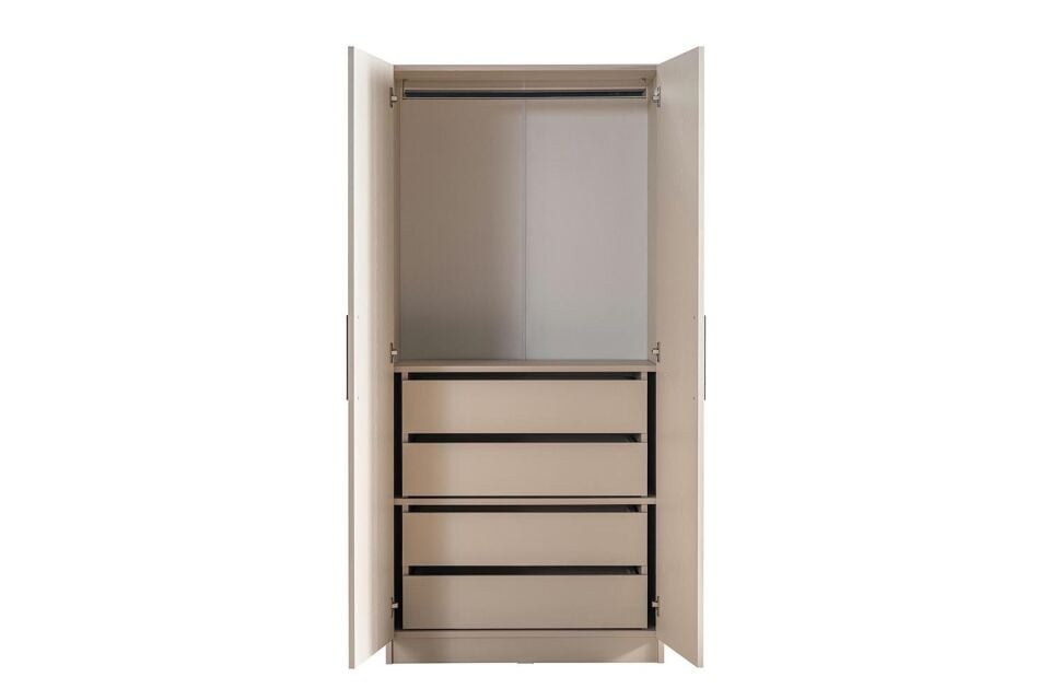 Ceramical GRE2 2 Kapaklı Dolap Gardrop - Vizon Bej