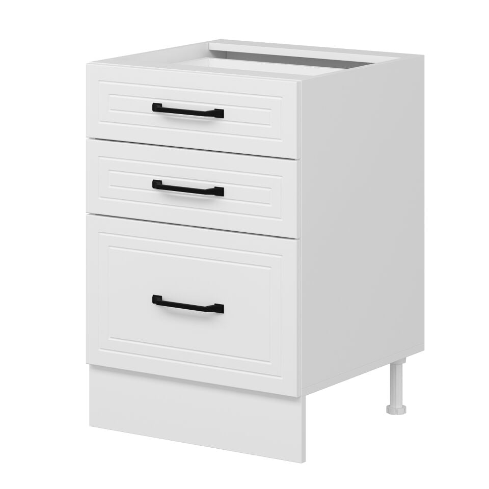 Alvinka Mutfak Modül Mbr_A Alt 3Ç1B2K Nray 60Cm Dolap Beyaz Beyaz