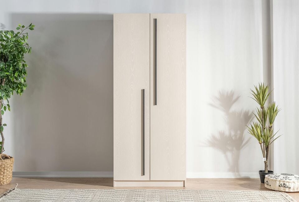 Ceramical GR2 Yatak Odası Gardrobu 2 Kapaklı - Vizon Bej