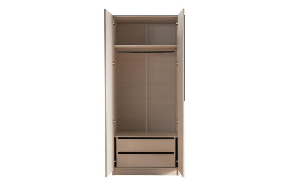 Ceramical GR2 Yatak Odası Gardrobu 2 Kapaklı - Vizon Bej