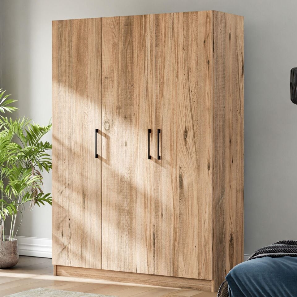 Ceramical GRE3 3 Kapaklı Dolap Gardrop - Çam