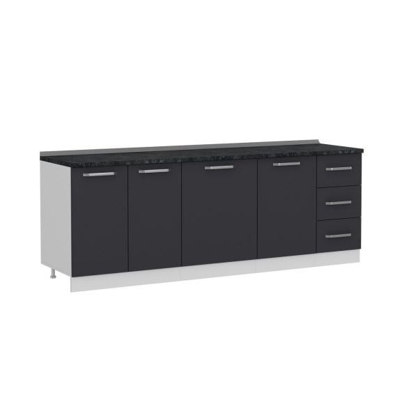 Minar 230 Cm Mutfak Dolabı Beyaz Antrasit 230-A1-Alt Modül