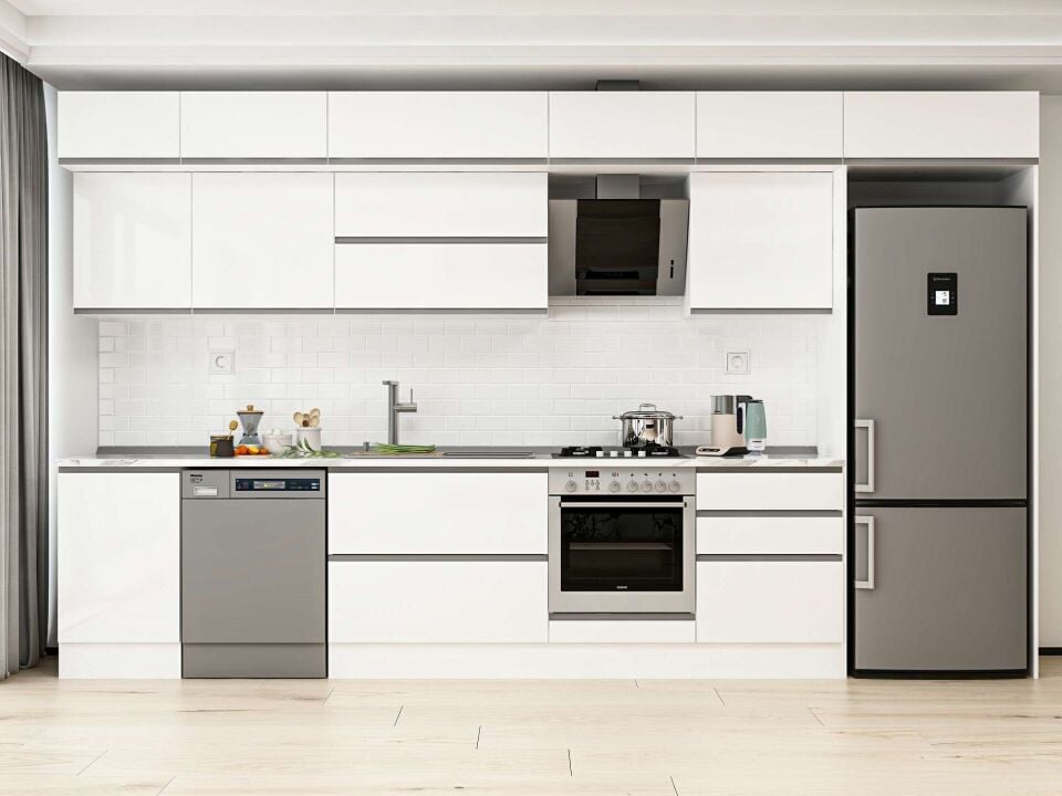 Alvinka 400X240 Cm High Gloss Mutfak Dolabı Mb-E90S50S60-2