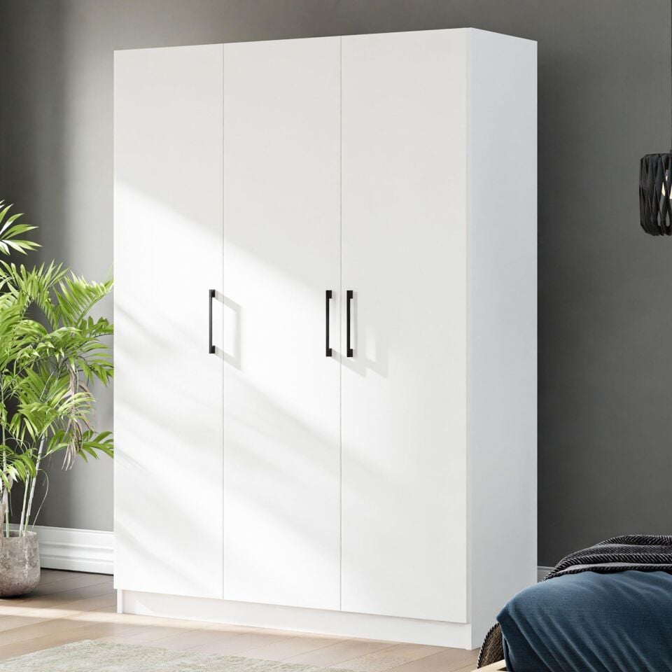 Ceramical GRE3 3 Kapaklı Dolap Gardrop - Beyaz