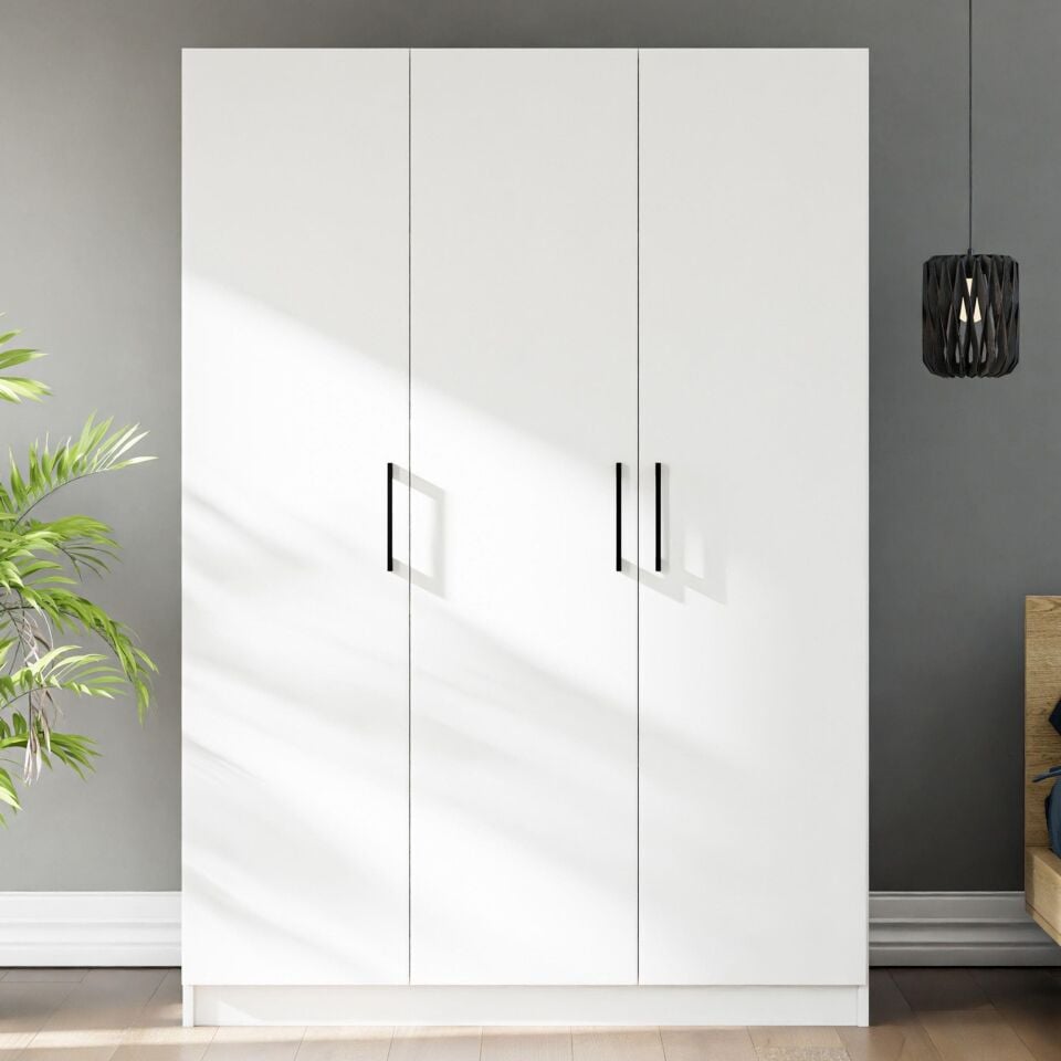 Ceramical GRE3 3 Kapaklı Dolap Gardrop - Beyaz