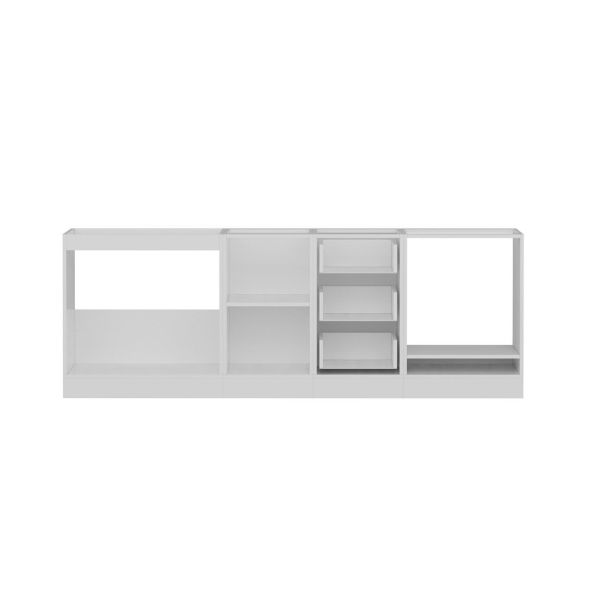 Minar 230 Cm Mutfak Dolabı Beyaz Antrasit 230-A6-Alt Modül