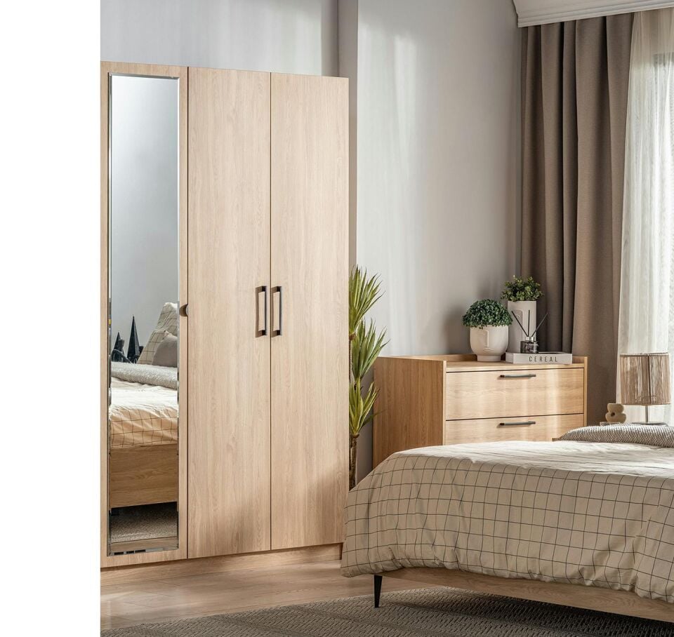 Ceramical GR3 Yatak Odası Gardrobu 3 Kapaklı - Ebru