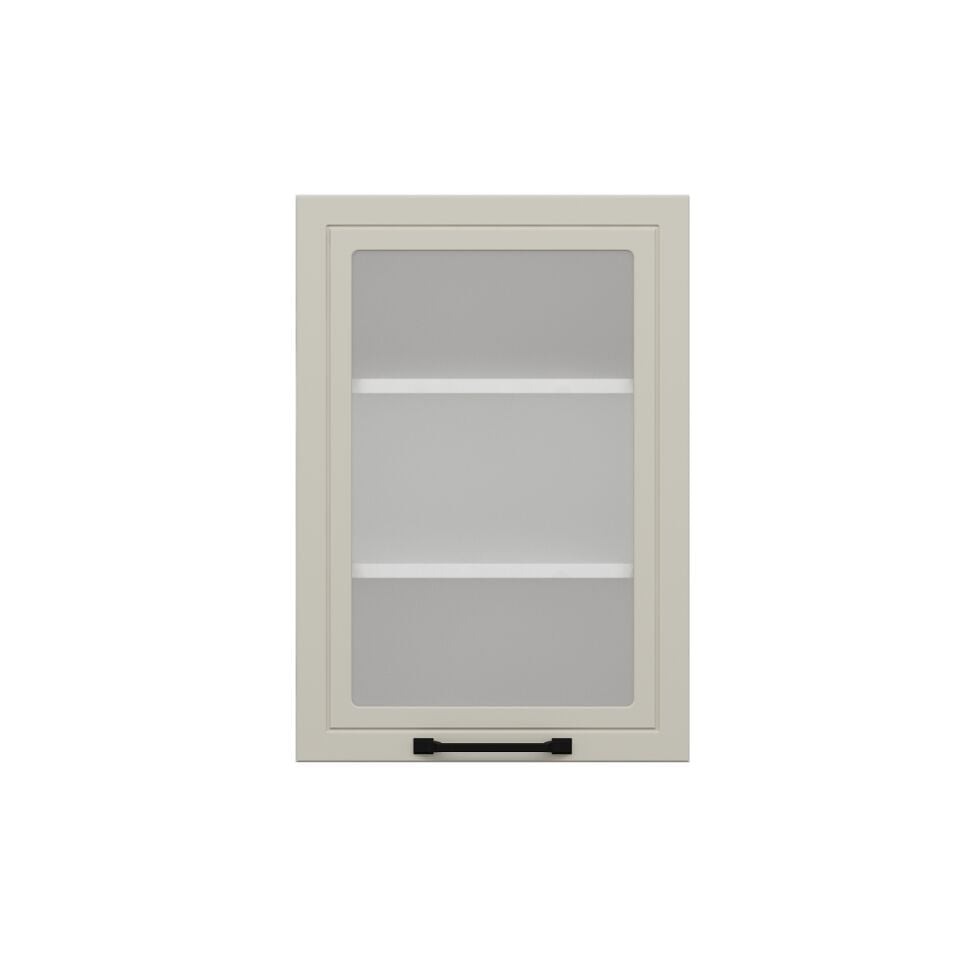 Alvinka Mutfak Modül Mbr_A Üst 1Dk2R 50-H72Cm Dolap Cam Beyaz Kumtaşı Mdf