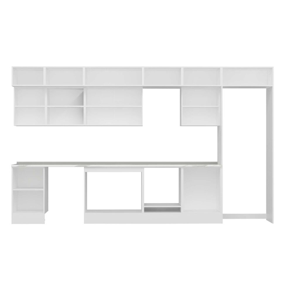 Alvinka 400X240 Cm High Gloss Mutfak Dolabı Mb-E90S50S60-2 High Gloss | Antrasit - Suntalam