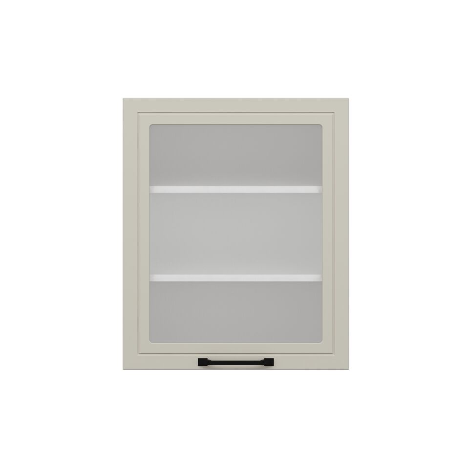 Alvinka Mutfak Modül Mbr_A Üst 1Dk2R 60-H72Cm Dolap Cam Beyaz Kumtaşı Mdf