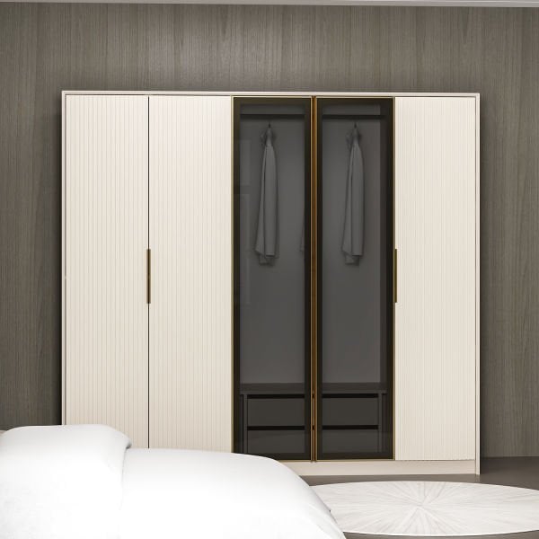 Kale Luxe 5 Kapaklı Gardrop - Kumtaşı