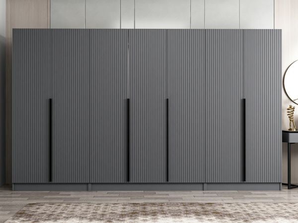 Kale Plus 7 Mebran Kapaklı 2Ç Dolap Antrasit Mebran