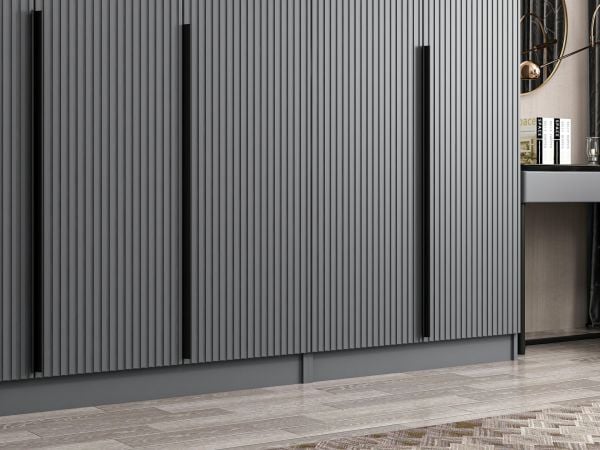 Kale Plus 7 Mebran Kapaklı 2Ç Dolap Antrasit Mebran