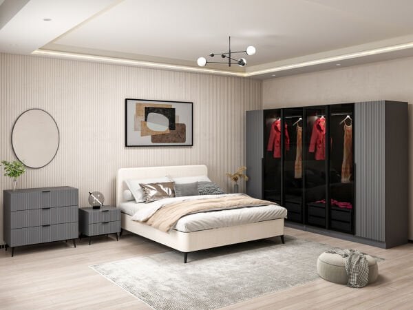 Plus Yatak Odası Takımı - Antrasit